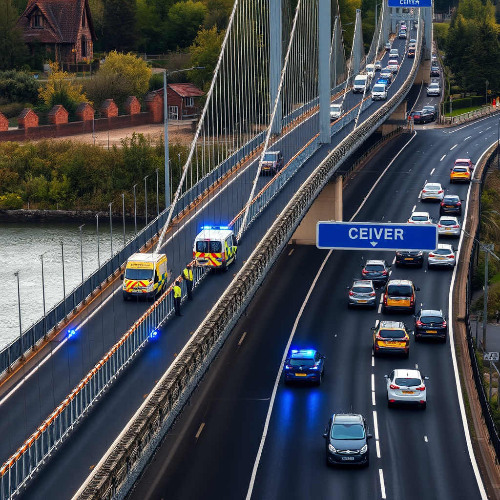 Emergency specialists attend M48 collision near Chepstow with casualties